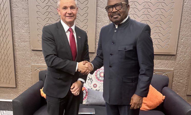 (Français) GRANTED AUDIENCE TO THE AUSTRALIAN ASSISTANT MINISTER FOR FOREIGN AFFAIRS AND TRADE BY H.E. FELIX MBAYU TO THE INAUGURAL COMMONWEALTH BUSINESS SUMMIT (CBS) IN WINDHOEK