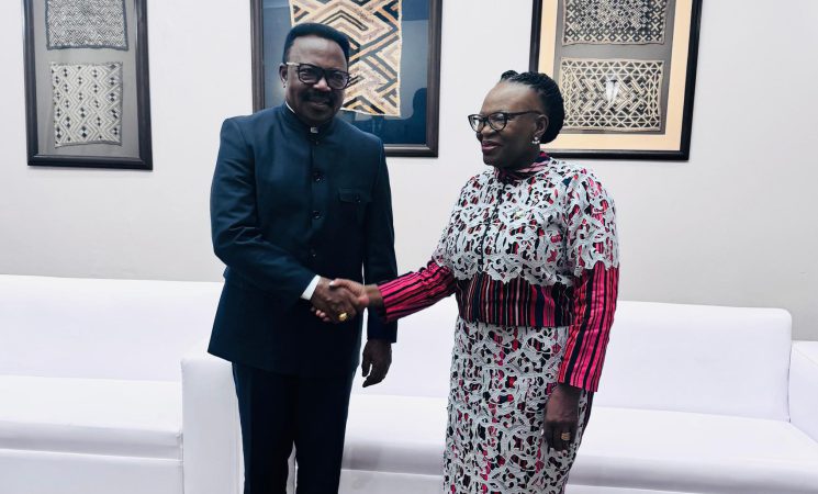 GRANTED AUDIENCE TO THE NAMIBIAN MINISTER OF INTERNATIONAL RELATIONS AND TRADE, HON. SELMA ASHIPALA-MUSAVYI