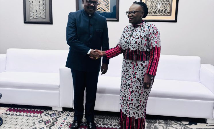 GRANTED AUDIENCE TO THE NAMIBIAN MINISTER OF INTERNATIONAL RELATIONS AND TRADE, HON. SELMA ASHIPALA-MUSAVYI